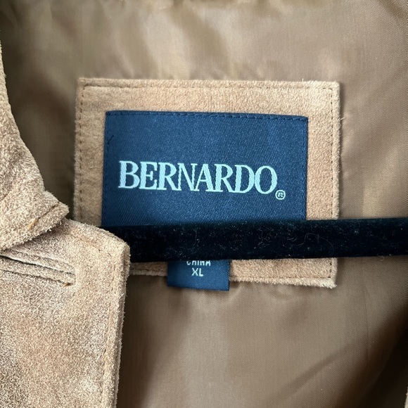 Vintage Bernardo Brown Genuine Leather Lining Suede Coat - Picture 2 of 3